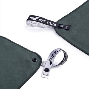 Fit-Flip Dark Gray Microfiber Travel Towel